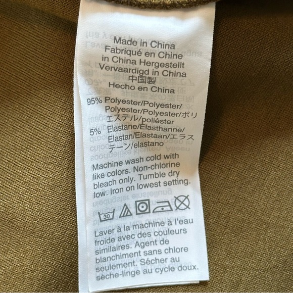 MADEWELL Texture & Thread Crepe Balloon-Sleeve Dress Olive Womens Size M - Picture 10 of 12